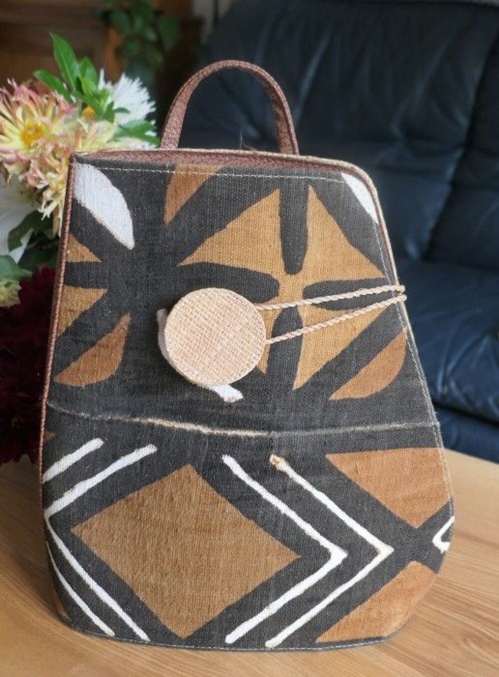 Sac femme motif africain, &agrave; porter dans le dos Maroquinerie