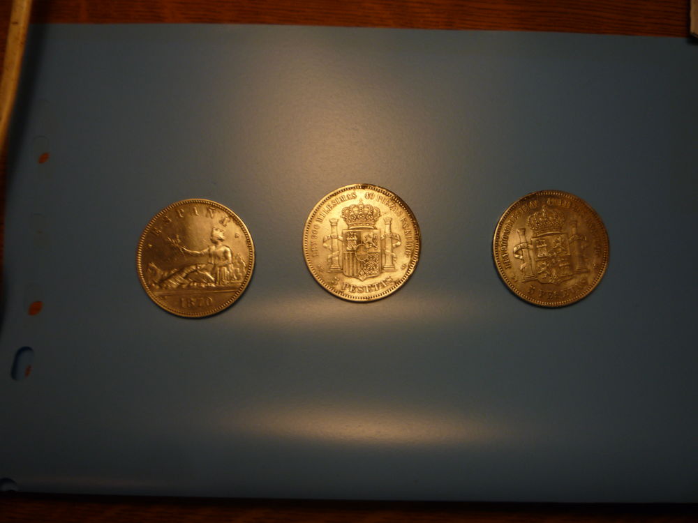 Monnaie ancienne 5 pesetas en argent 