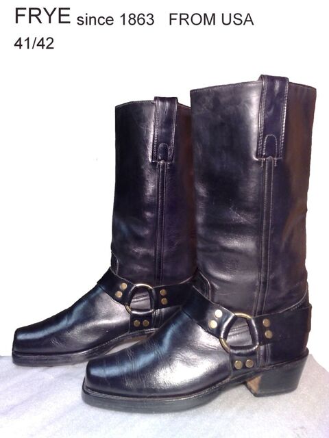 Bottes USA Frye T 42 (8,5 US) Noire ? neuve 515 Siecq (17)