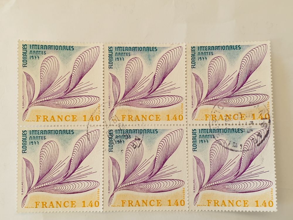 Timbre france Floralies internationales Nantes 1977 1.10 eur 