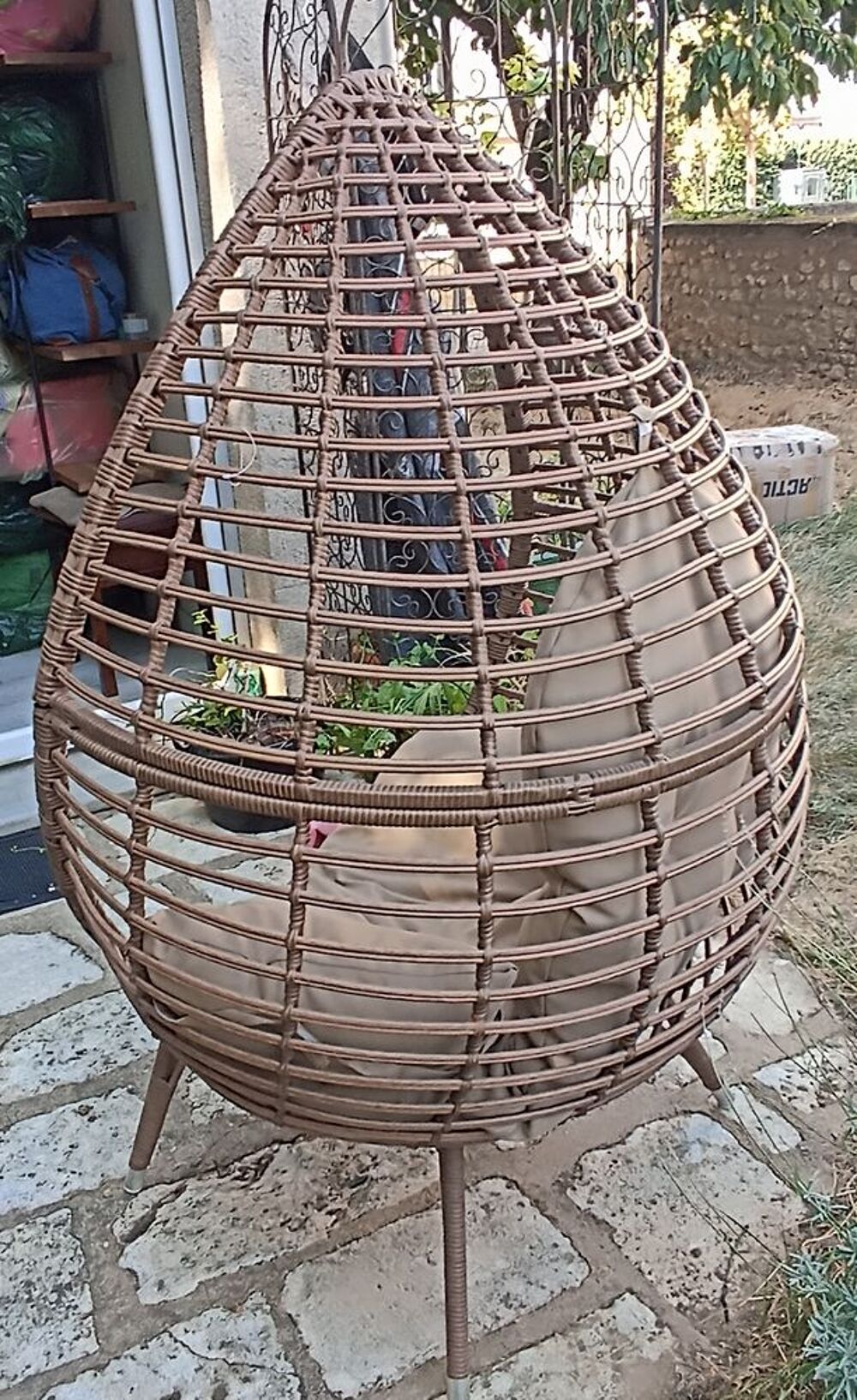 FAUTEUIL OEUF OSIER Meubles