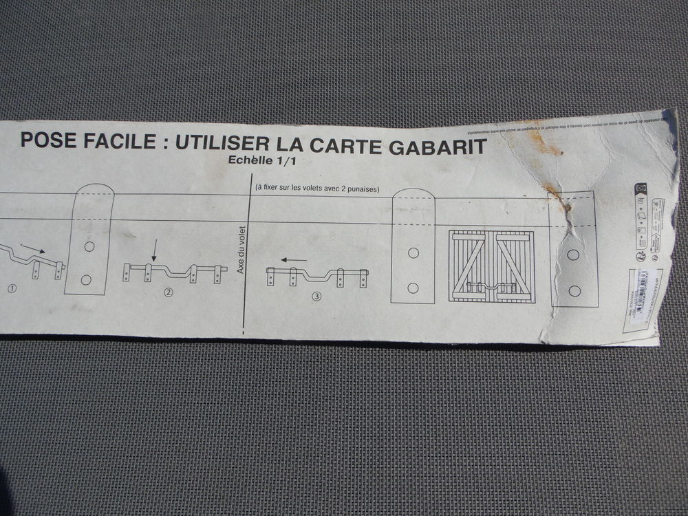 Barre de s&eacute;curit&eacute; pour volets Bricolage