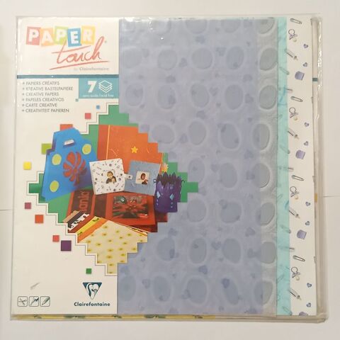 Papier cratifs pour scrapbooking, 7 feuilles , thme naissa 11 Saumur (49)