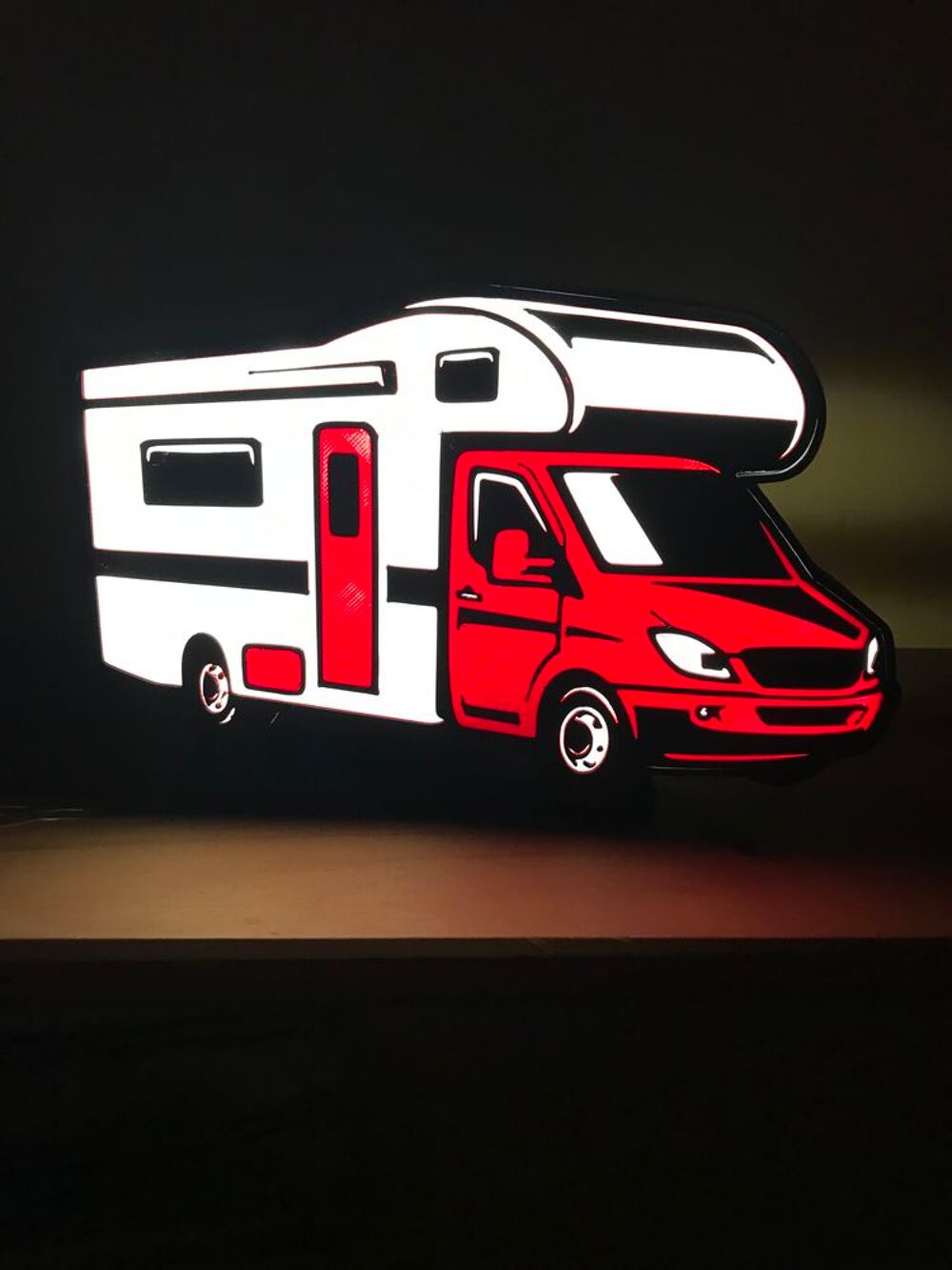 Lampe CAMPING CAR &eacute;clairage led &agrave; piles Décoration