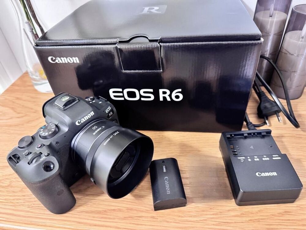 Canon EOS R6 avec objectif RF 50mm f/1.8 / RF 24-105mm f/4-7 Photos/Video/TV