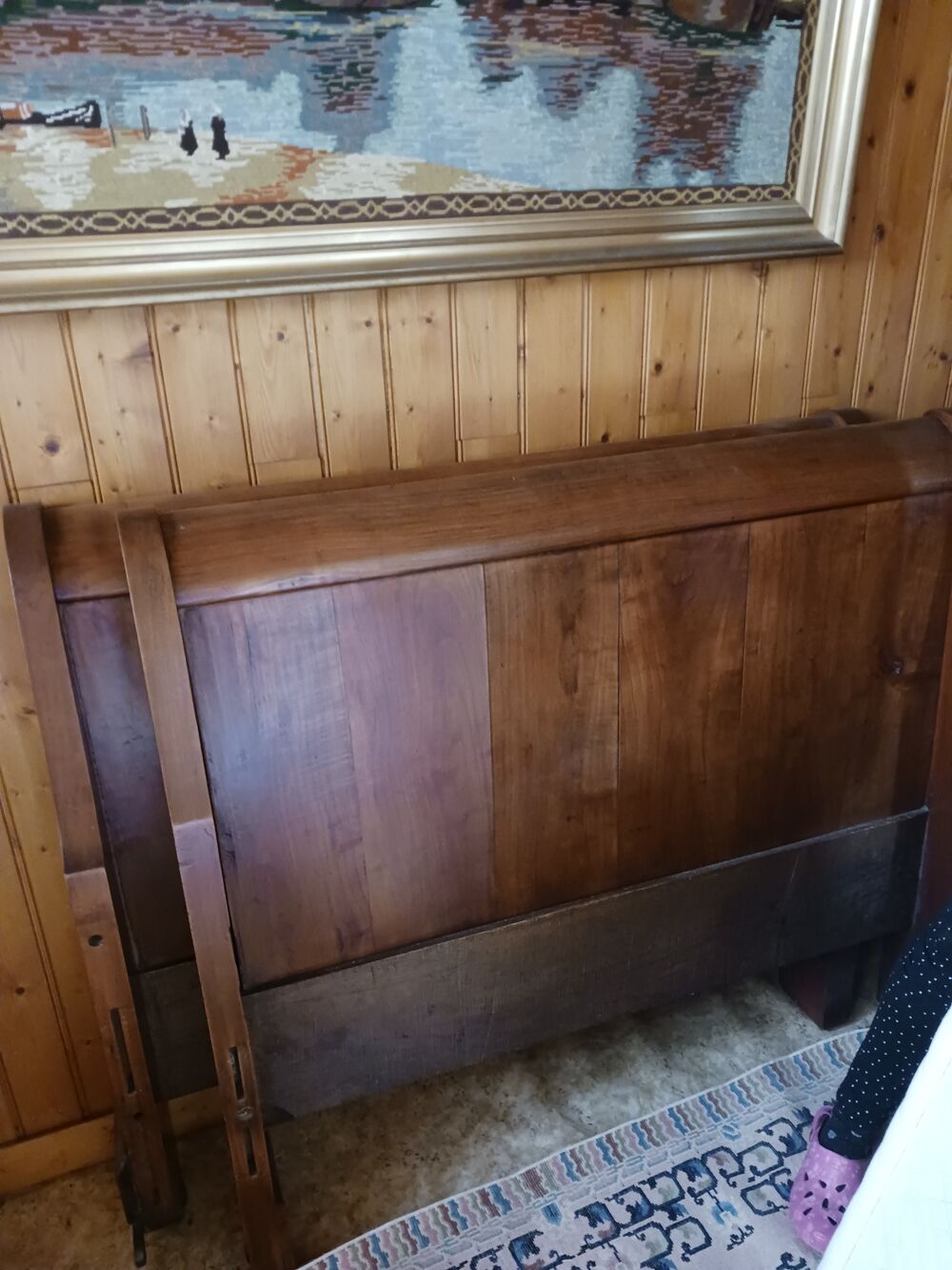 Lit ancien bateau et sa literie matelas 110 de large et 190 Meubles