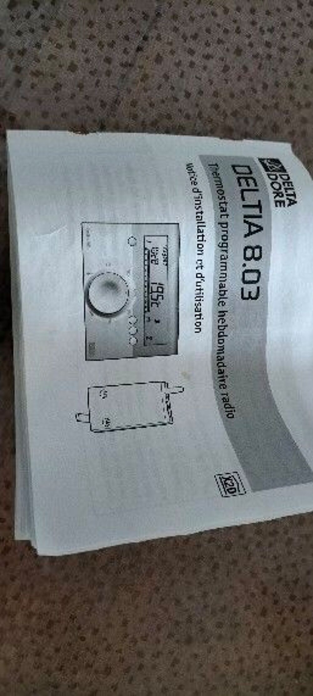 THERMOSTAT PROGRAMMABLE SANS FIL DELTA DORE 8.03+RECEPTEUR Bricolage