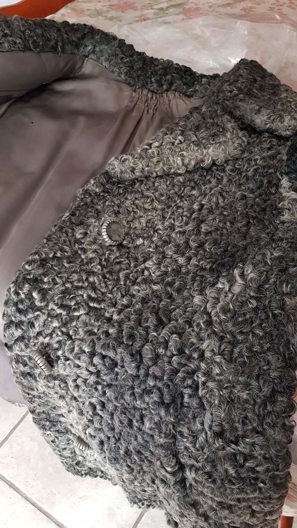 Veste trois quart en astragan Vêtements