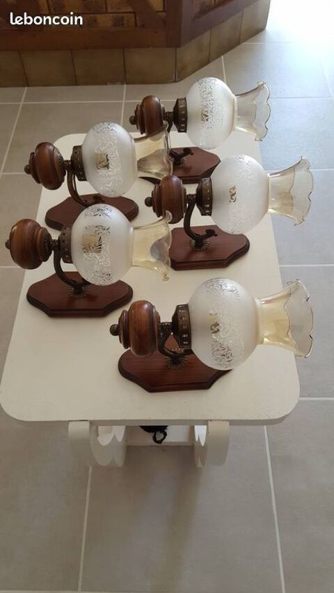 6 appliques rustiques 135 Ste (34)