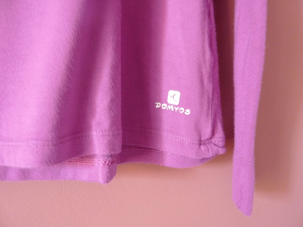 T-shirt fille domyos 12 ans sport danse violet manches longu Vêtements enfants