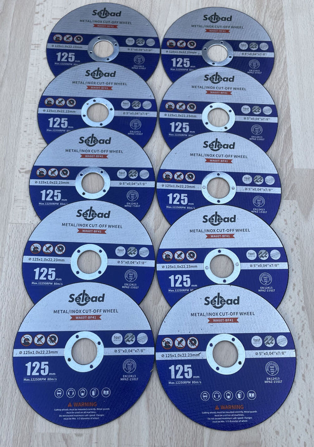 10 disques &agrave; tron&ccedil;onner inox qualit&eacute; Pro ? 125mm Bricolage
