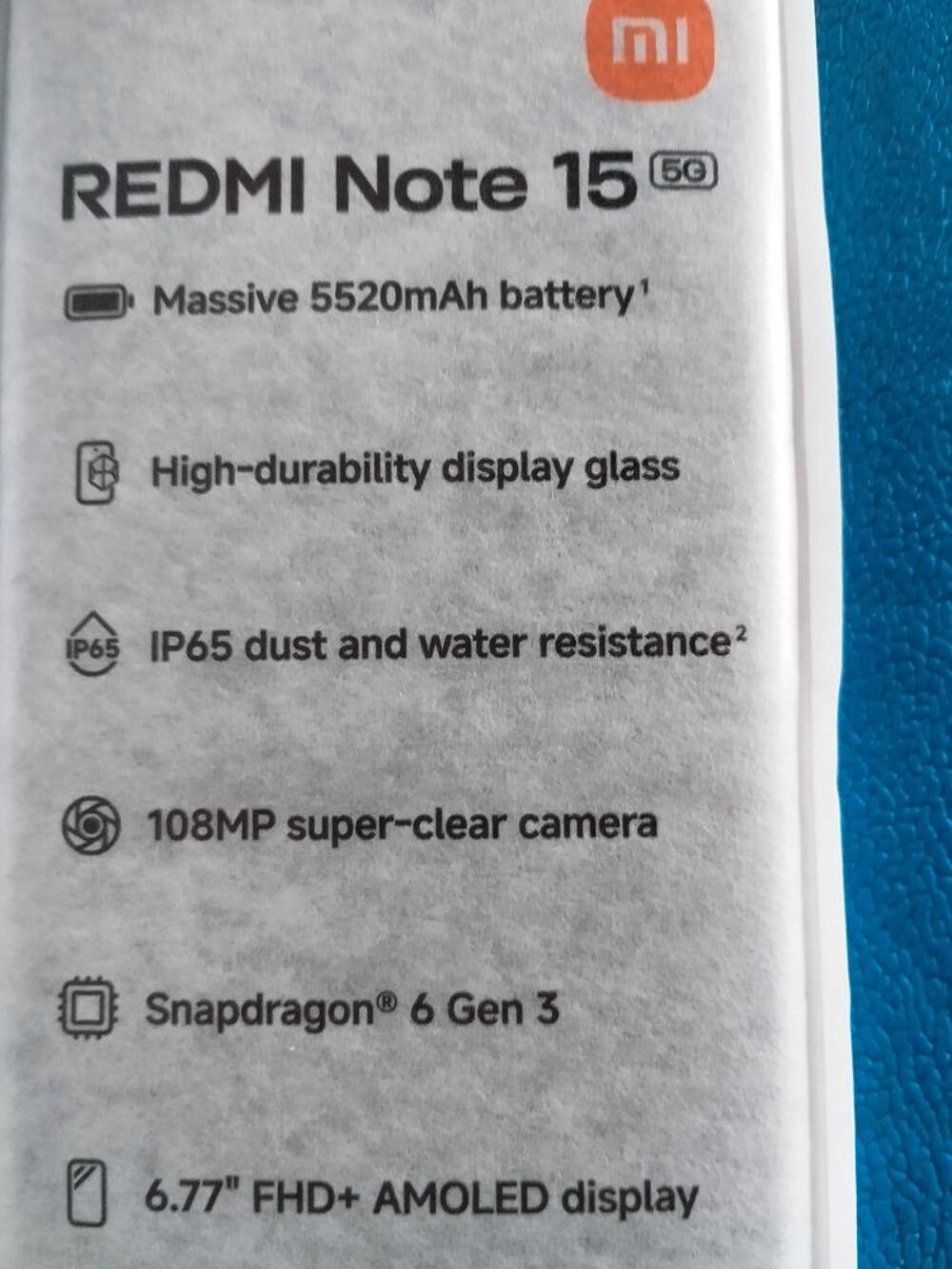 Xiaomi+Redmi+note+15+5g+F&eacute;vrier+2026 Téléphones et tablettes