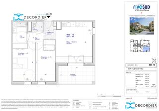  Appartement � vendre 3 pi�ces 65 m�