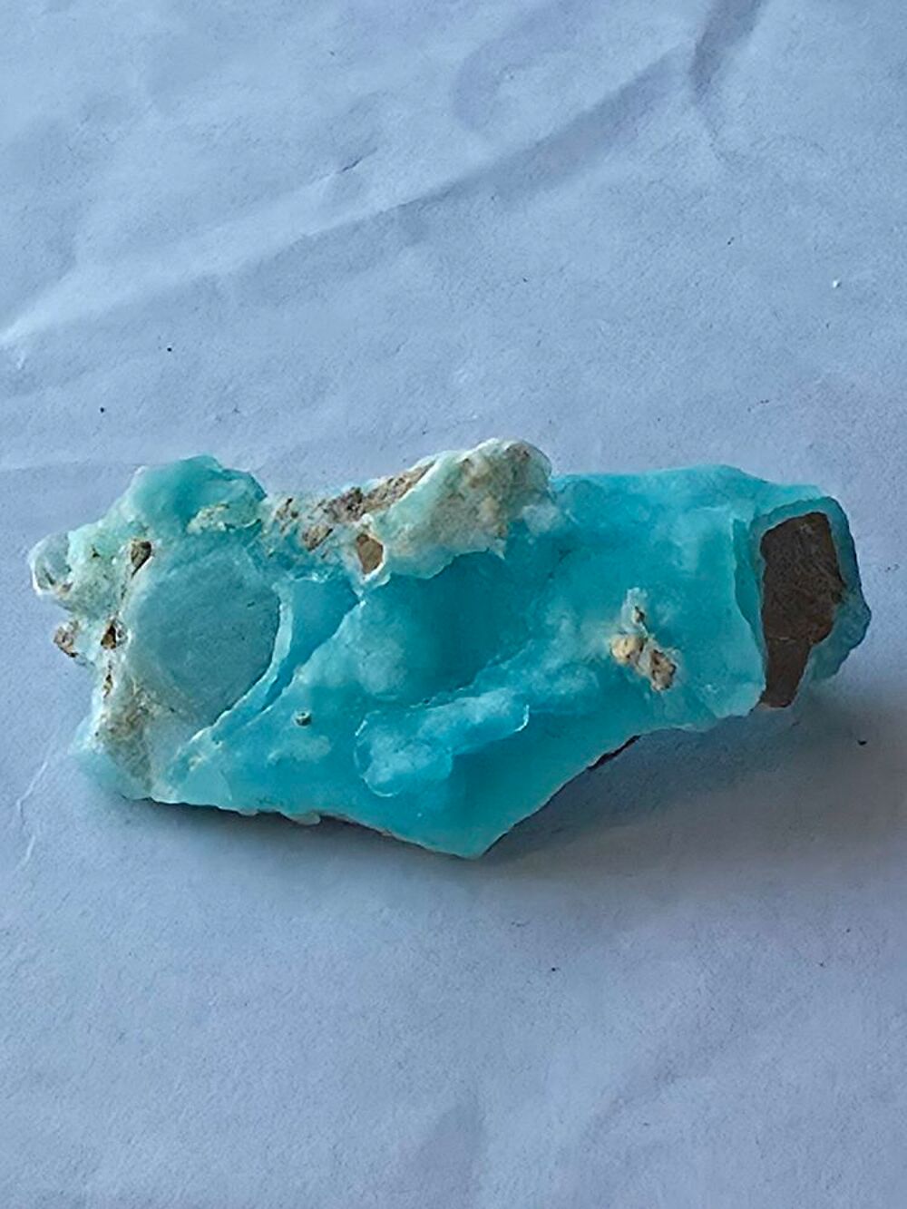 H&eacute;mimorphite Bleue du Congo-Collection Personnelle-21g 