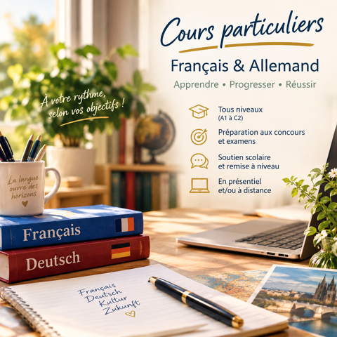 Cours particulier allemand, fran&ccedil;ais et m&eacute;thodologie 0 25200 Montbéliard