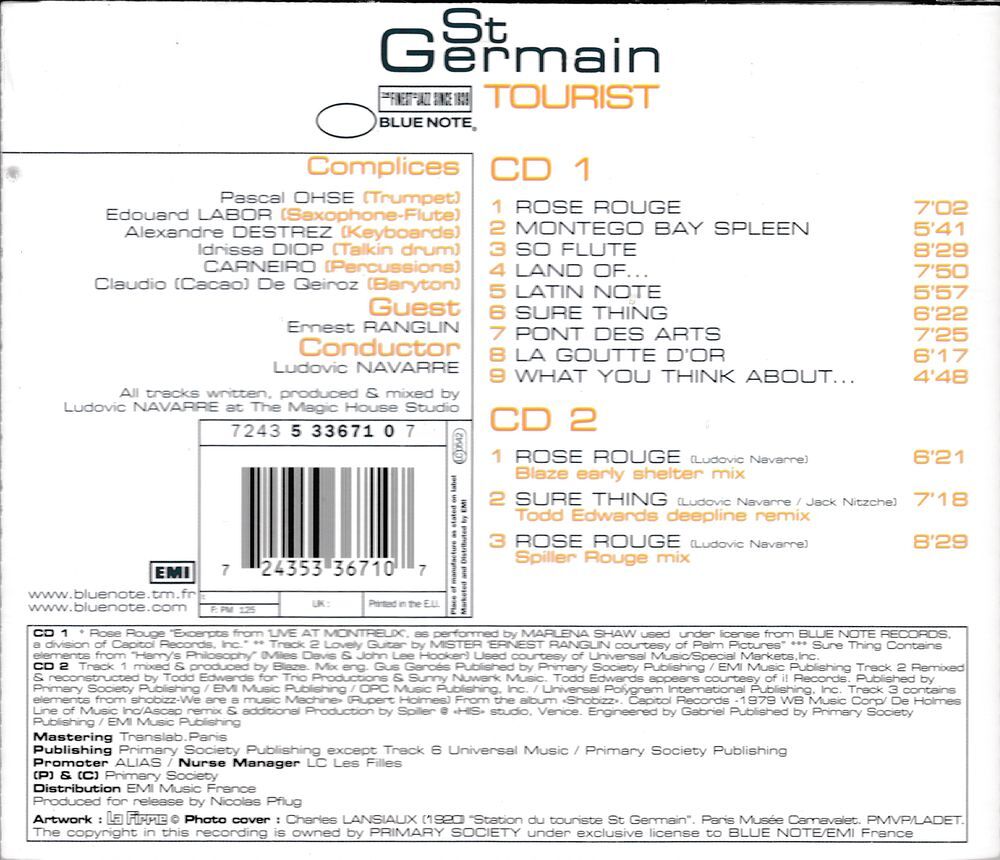 CD St Germain - Tourist (Boitier) CD et vinyles