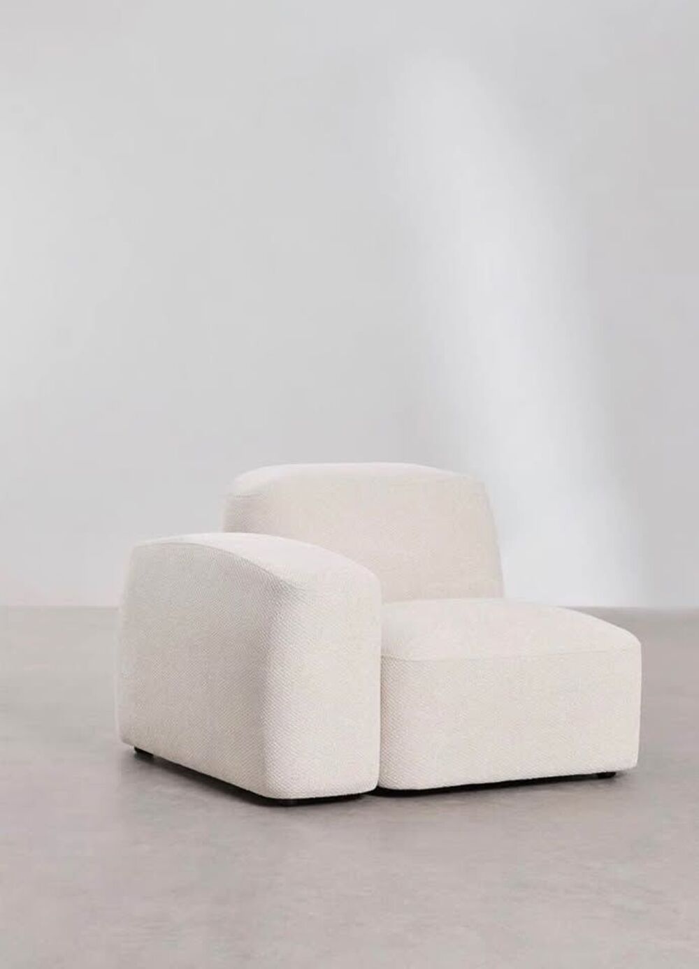 Superbe canap&eacute; design en tissu bouclette beige Meubles