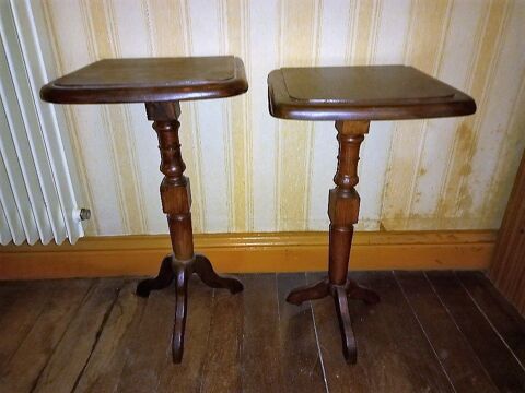 Lot de 2 consoles sellettes bois 20 Villiers (86)