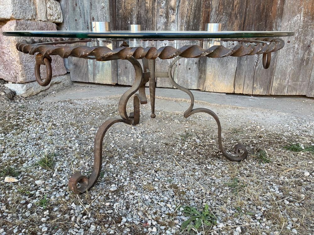 table basse fer forg&eacute; Meubles