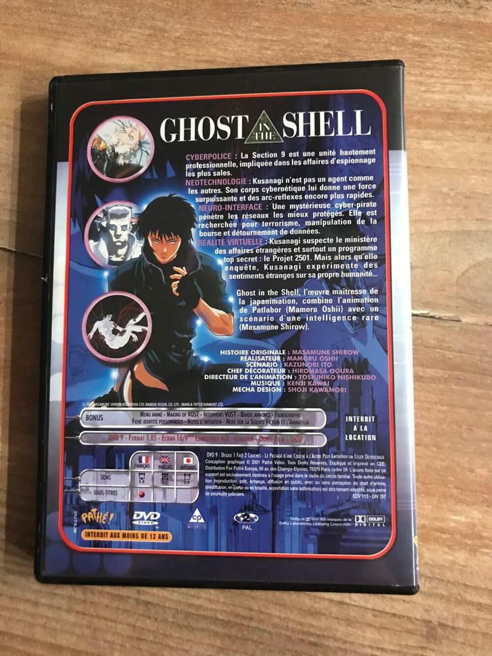 DVD &acute;&acute; Ghost in the shell &acute;&acute; DVD et blu-ray