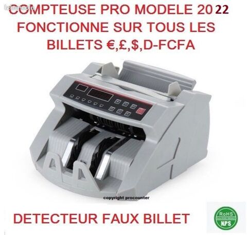 Valorisatrice Compteuse de billets Détecteur faux billets
99 Paris 9 (75)