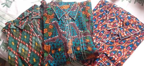 Chemises africaines manches courtes  T 46
Wax printed 100 Schiltigheim (67)