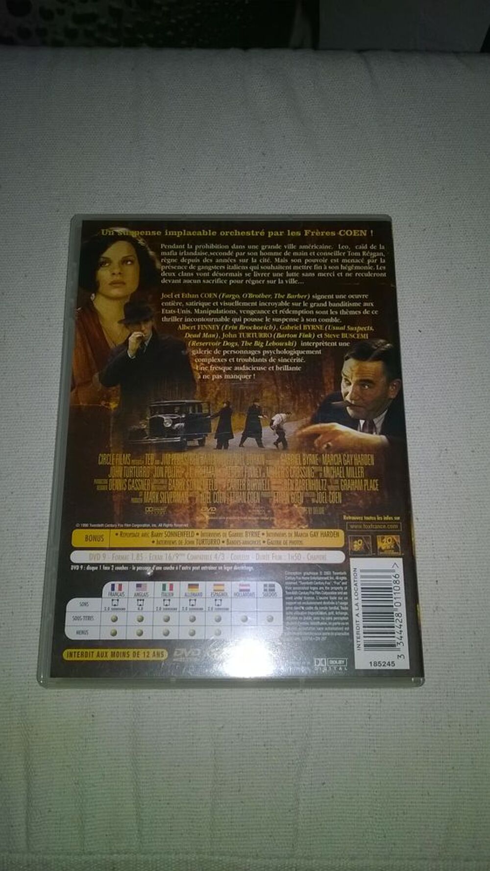 DVD Miller's Crossing
1990 DVD et blu-ray