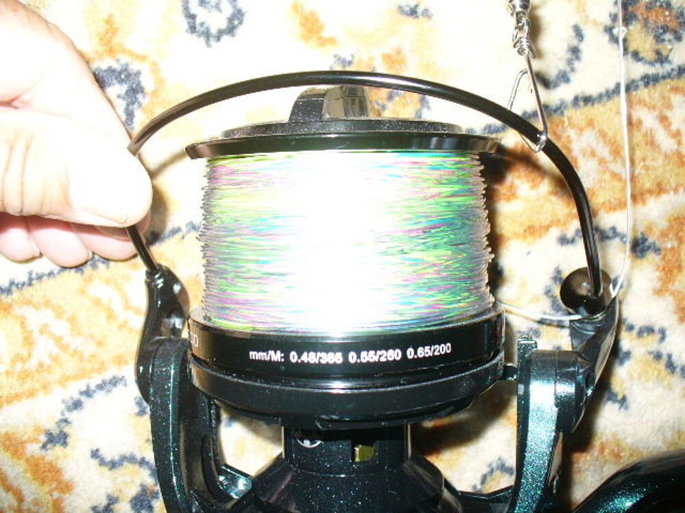 Ensemble Canne p&ecirc;che DAIWA + Moulinet 12 000 &eacute;quip&eacute; tresse Sports