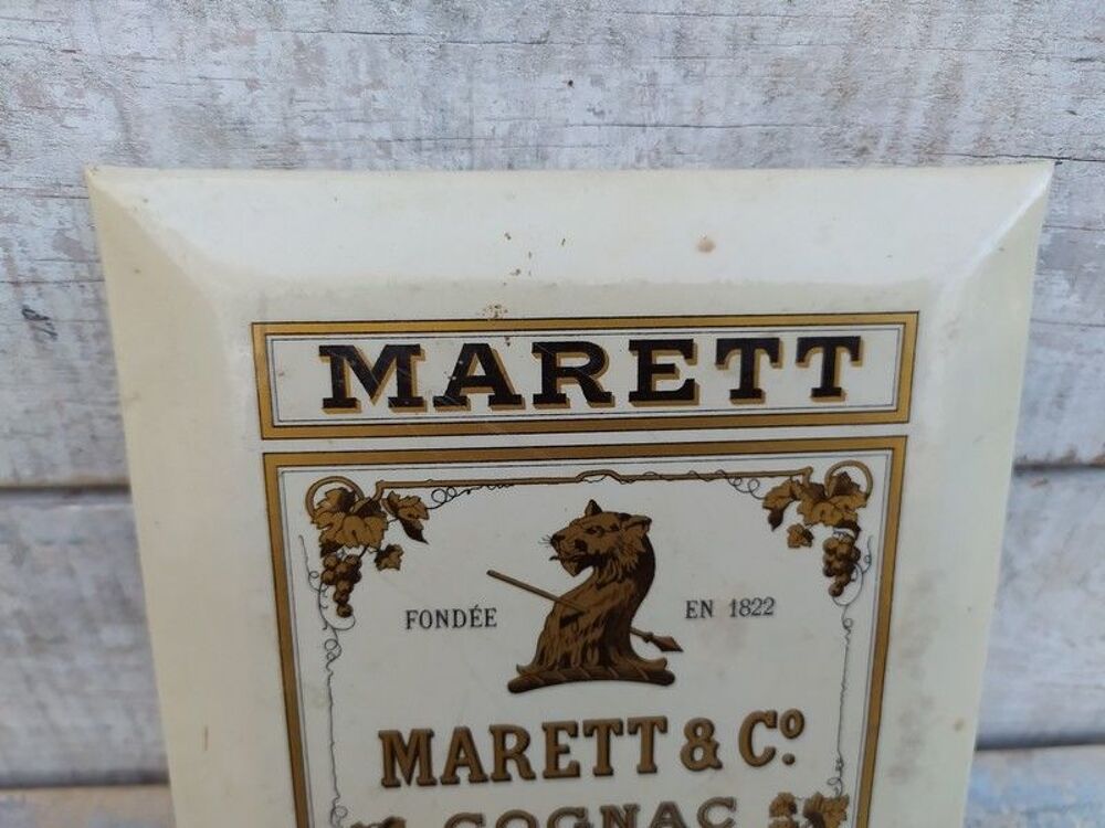 Ancien Glaco&iuml;de Publicitaire Cognac Marett &amp; Co Charente 
