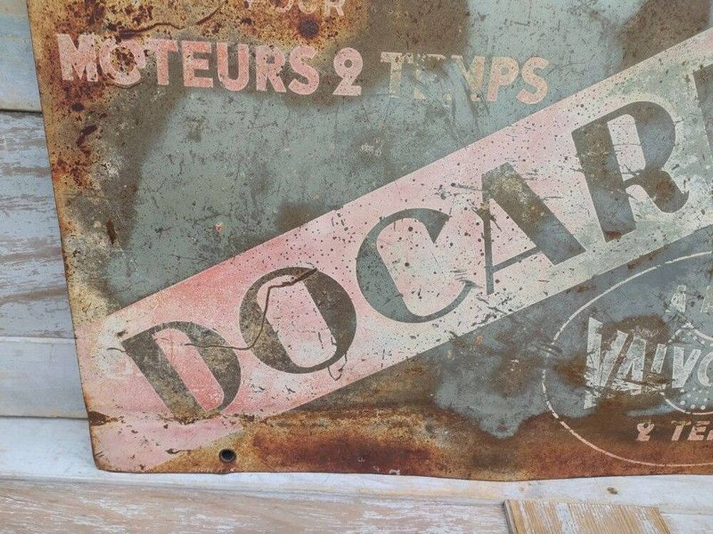 Ancienne Plaque T&ocirc;le Publicitaire Valvoline Docarlub
