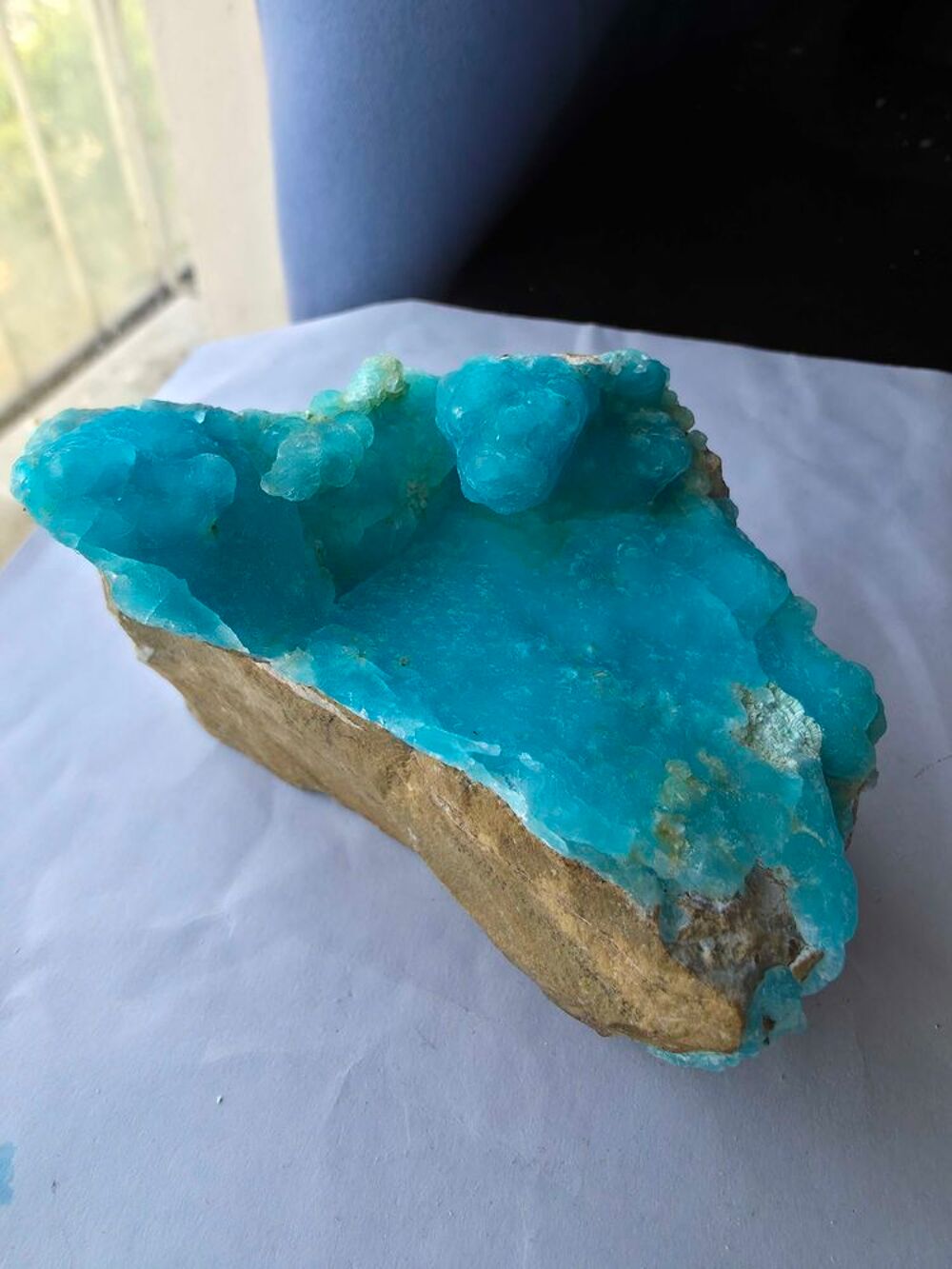 Sp&eacute;cimen H&eacute;mimorphite Bleue du Katanga RDC-Min&eacute;ral 302g 
