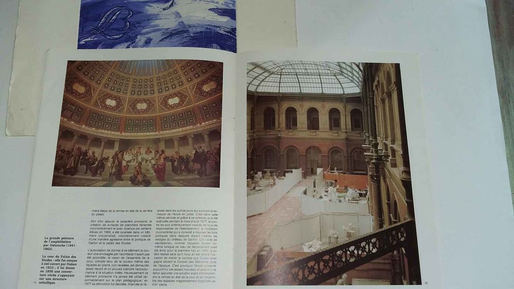 Fascicule de l'&eacute;cole des beaux arts de Paris, et une litho 