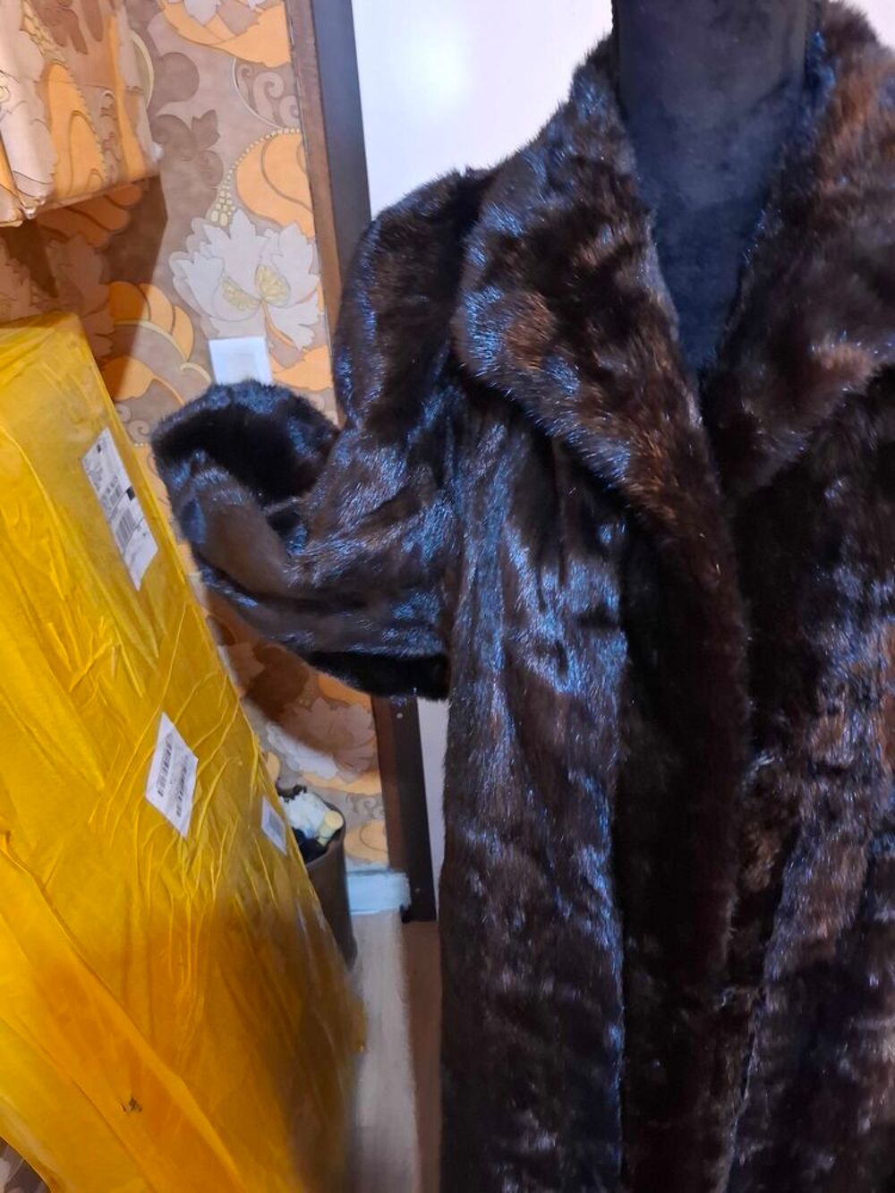 Manteau en vison marron 