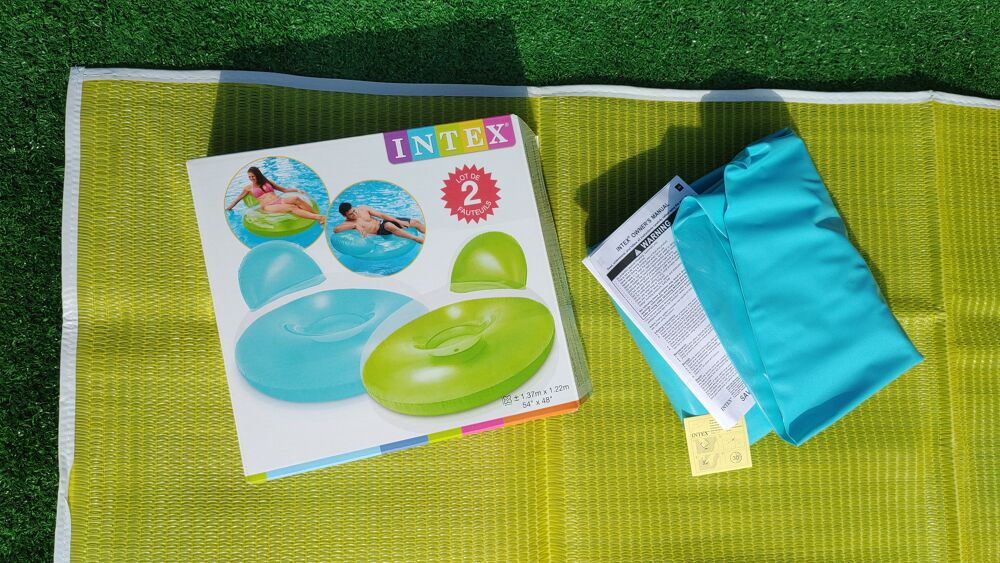 Nattes de Plage (x2) + Fauteuil de Piscine Gonflable GM Jardin
