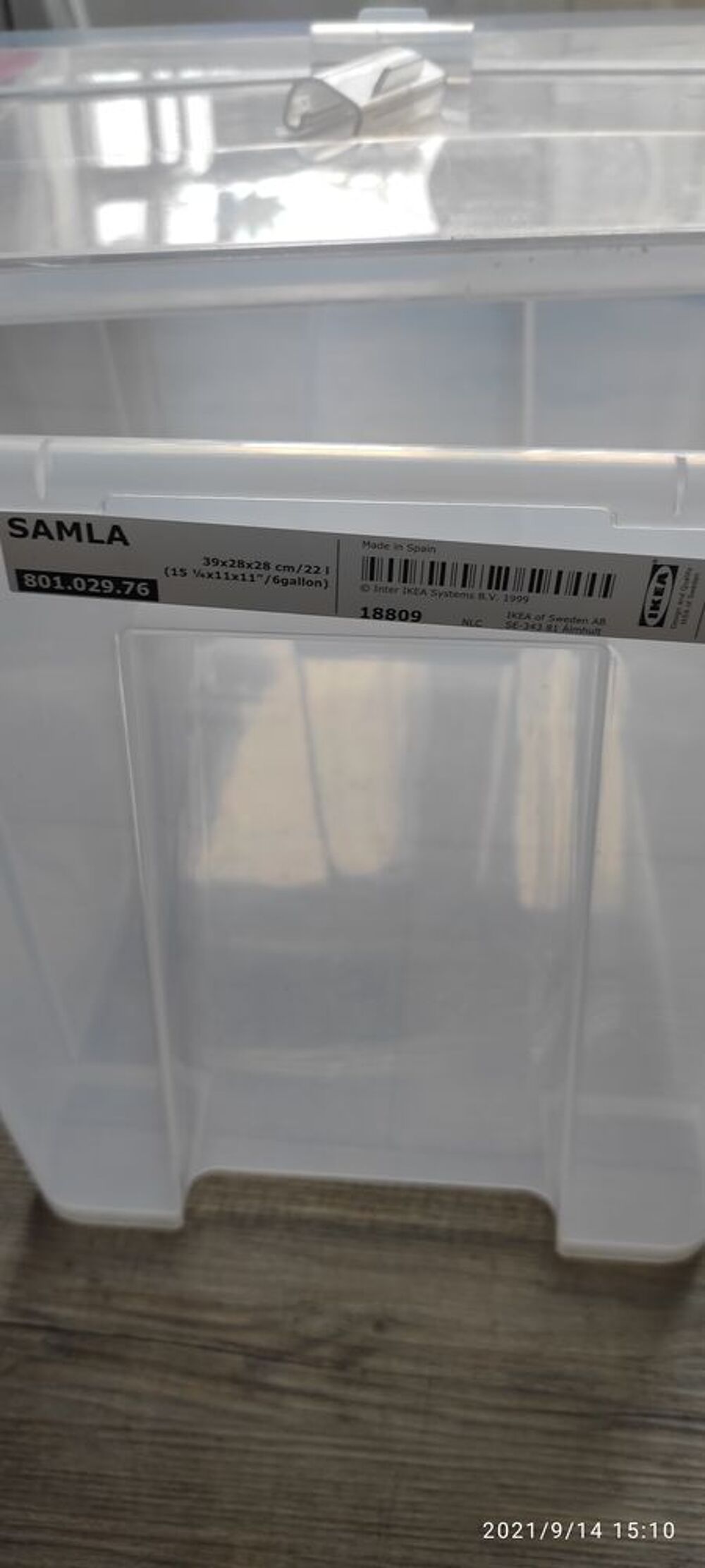 Bo&icirc;tes de rangement transparentes Meubles