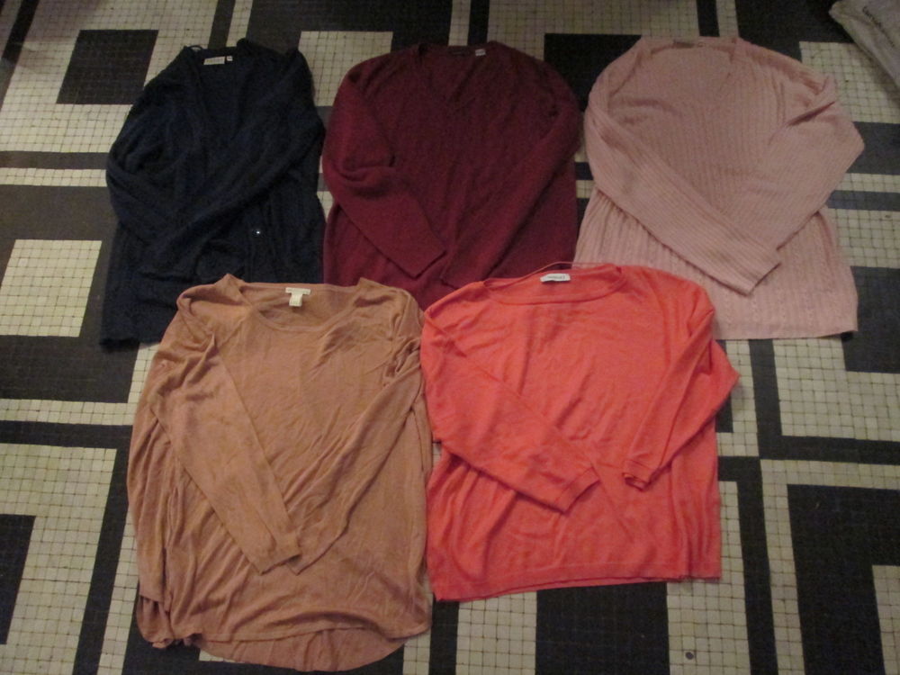 Lot de 5 pulls et gilets femme taille L Vtements