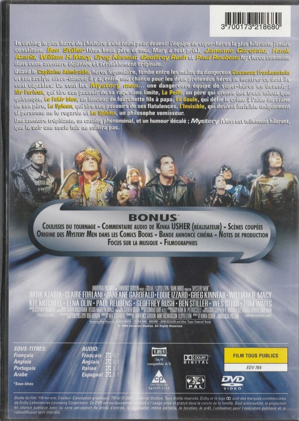 Mystery Men DVD et blu-ray