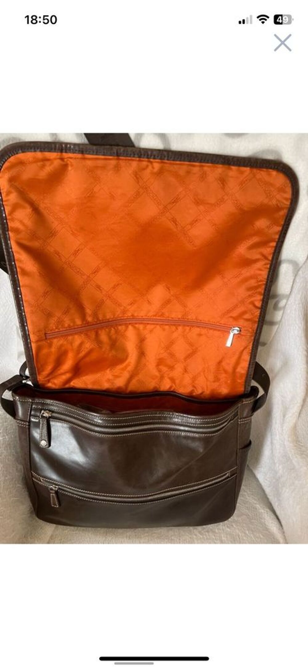 sac Longchamp cuir Maroquinerie