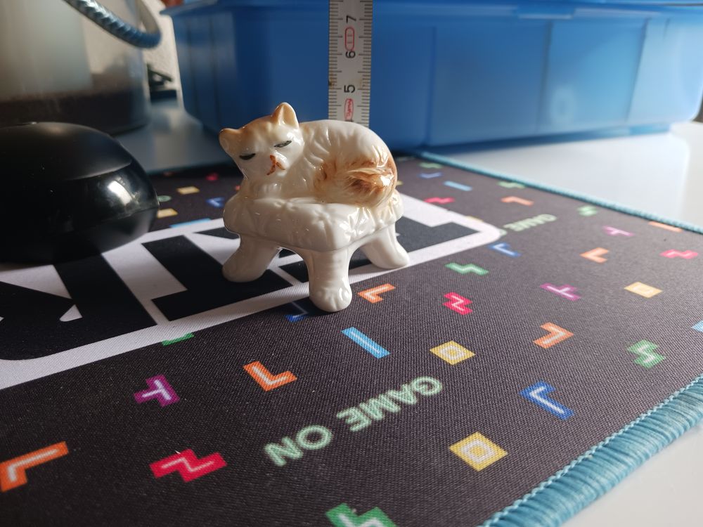 Figurine Chat en C&eacute;ramique D&eacute;corative 