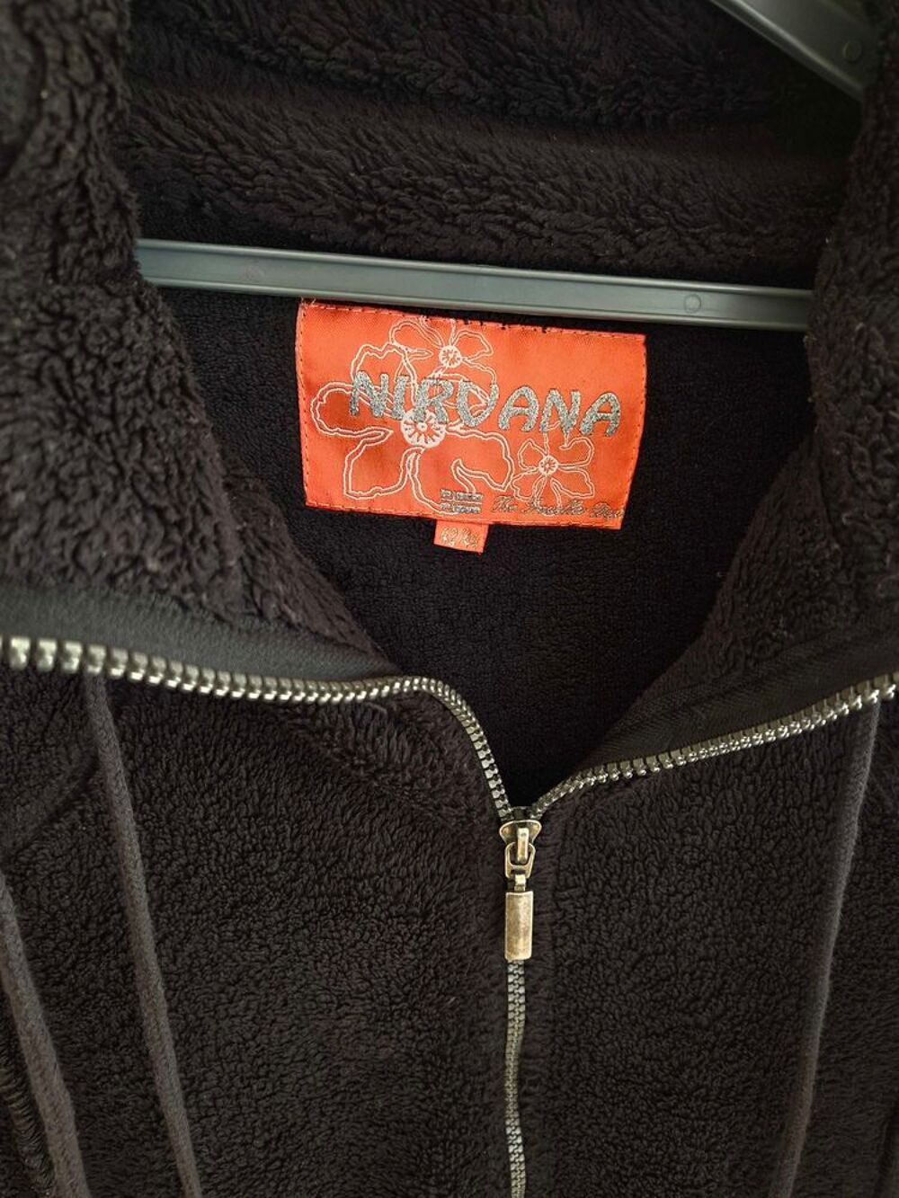 Veste polaire noire Nirvana Vêtements
