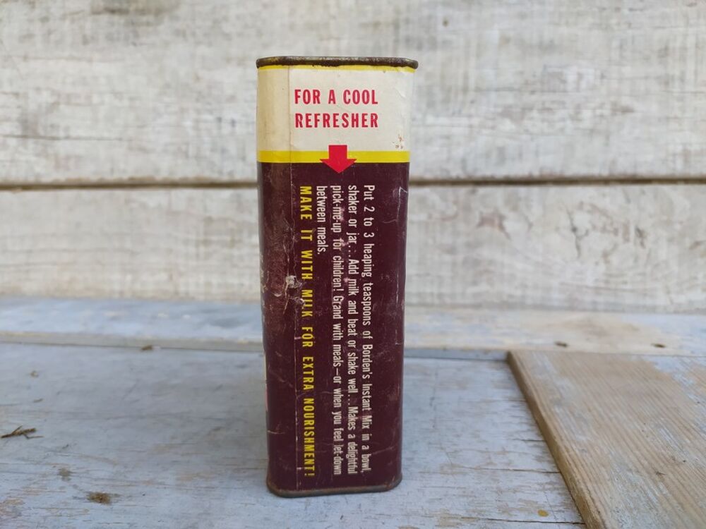 Ancienne Boite Publicitaire Borden's Chocolate US Tin Box 