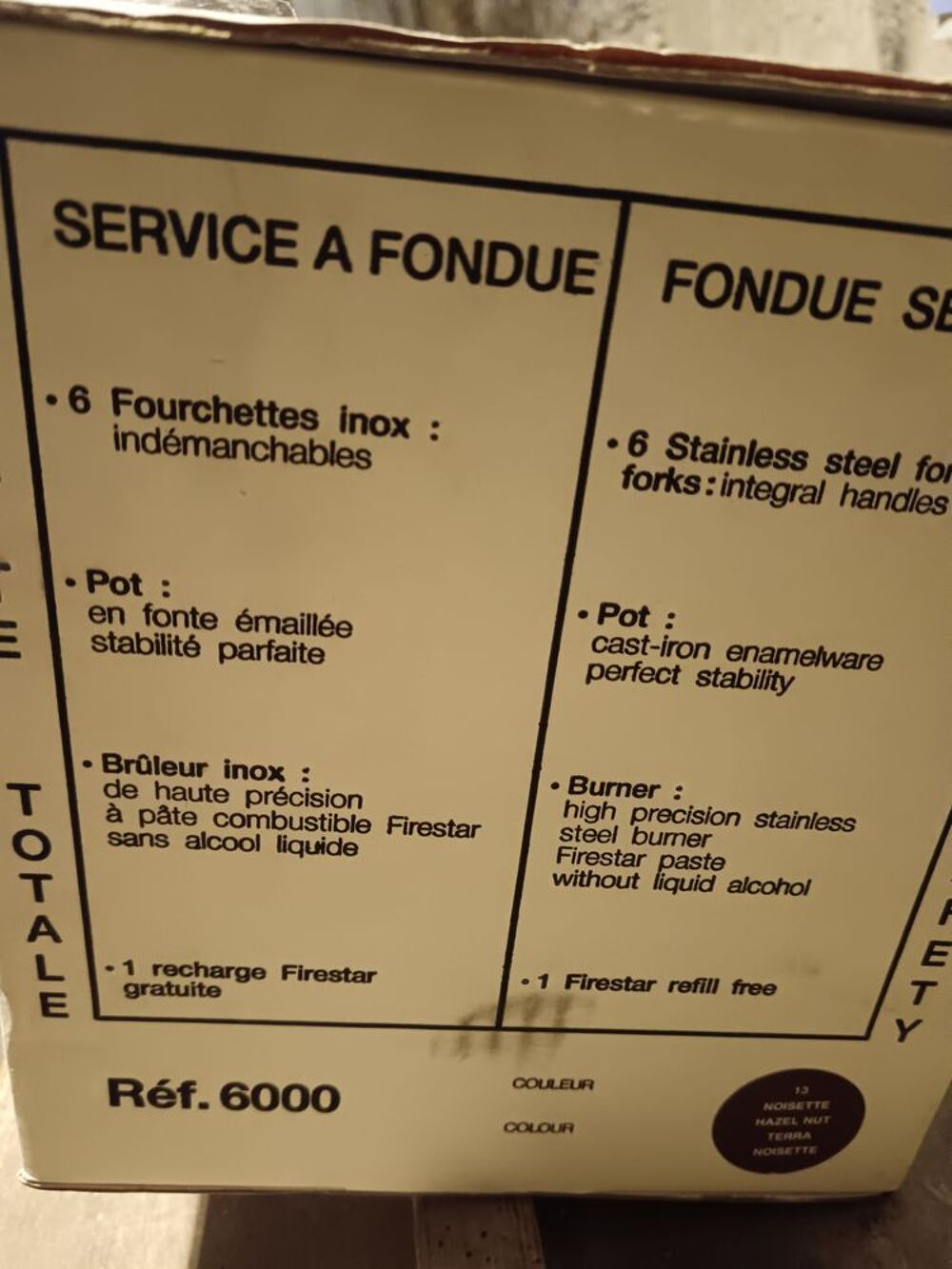 FONDUE EN FONTE LE CREUSET Electroménager