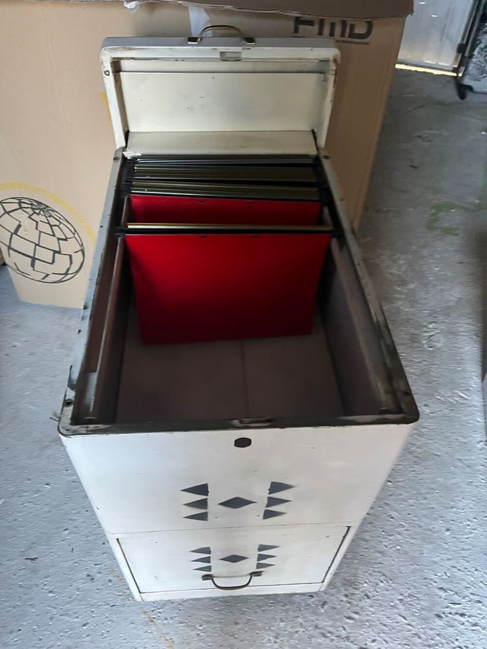 Caisson bureau vintage m&eacute;tal Meubles