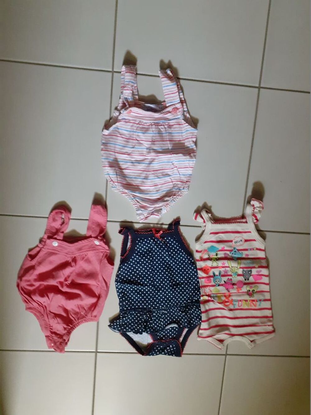 Lot de 3 combinaisons fille 3 mois &eacute;t&eacute; Puériculture