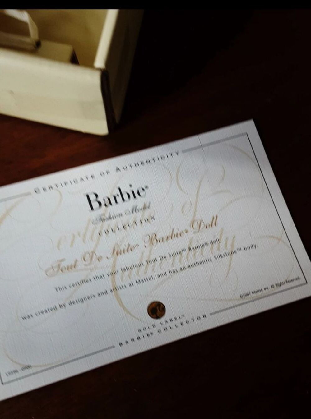 Barbie silkstone "Tout de suite" 