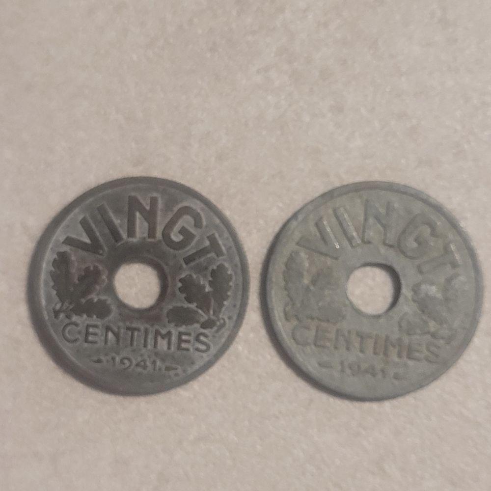 PI&Egrave;CES MONNAIE DE 1941 -1946 