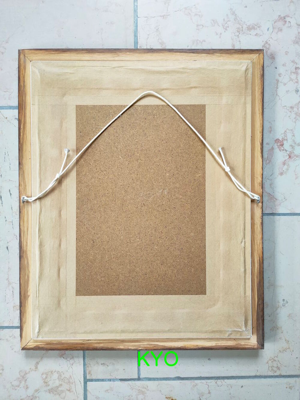 Tableau tiss&eacute; femme, broderie au point de croix, fait main Décoration