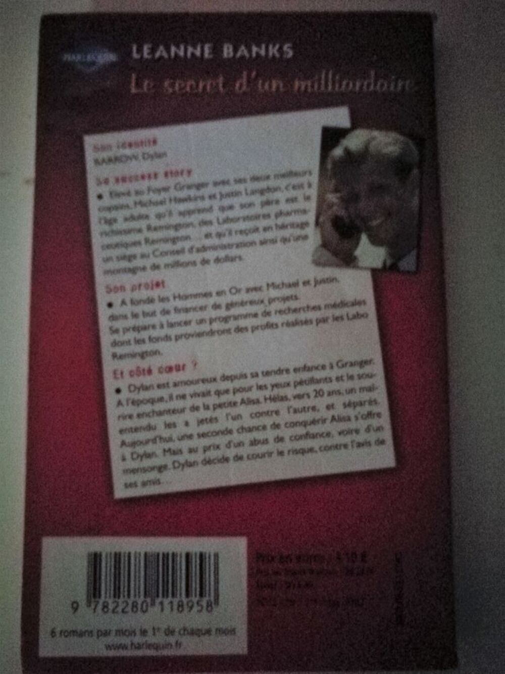 Livre Harlequin collection rouge passion "le secret d'un mil Livres et BD