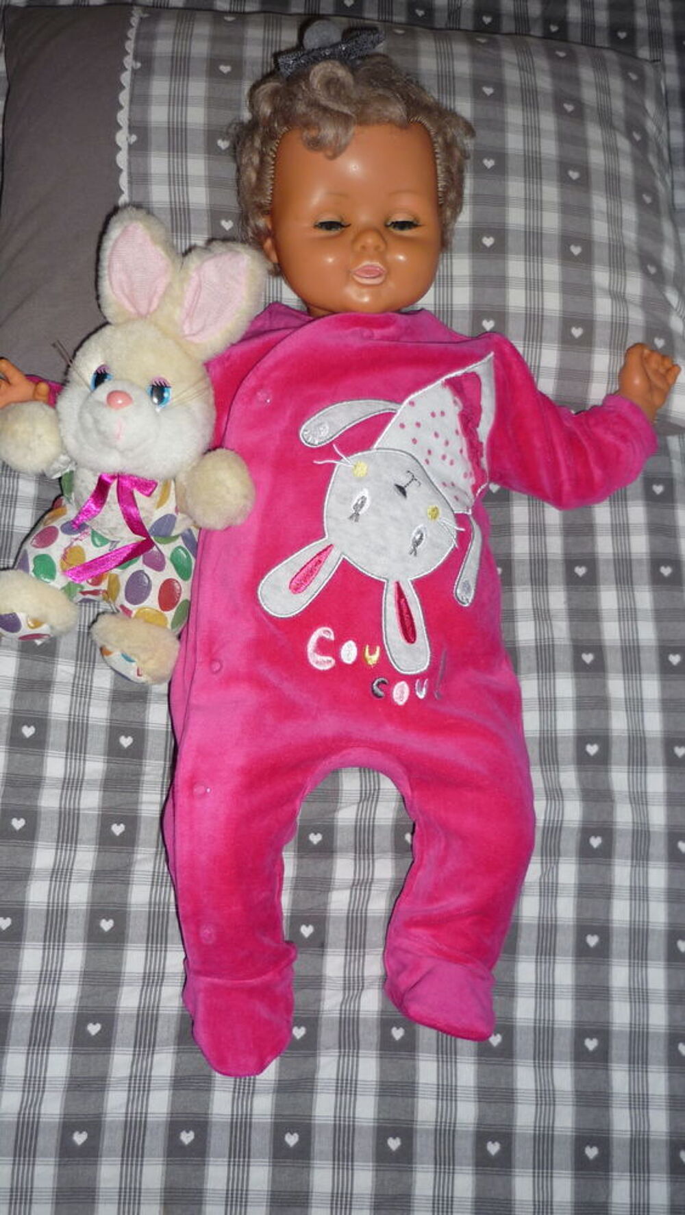 Adorable pyjama dort-bien en velours Neuf + Cadeau Puériculture