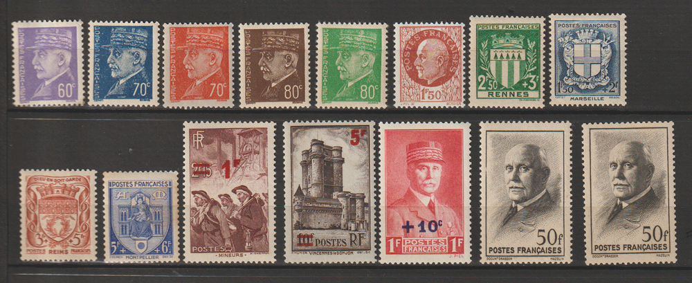 TIMBRES NEUFS ** Annee 1941
